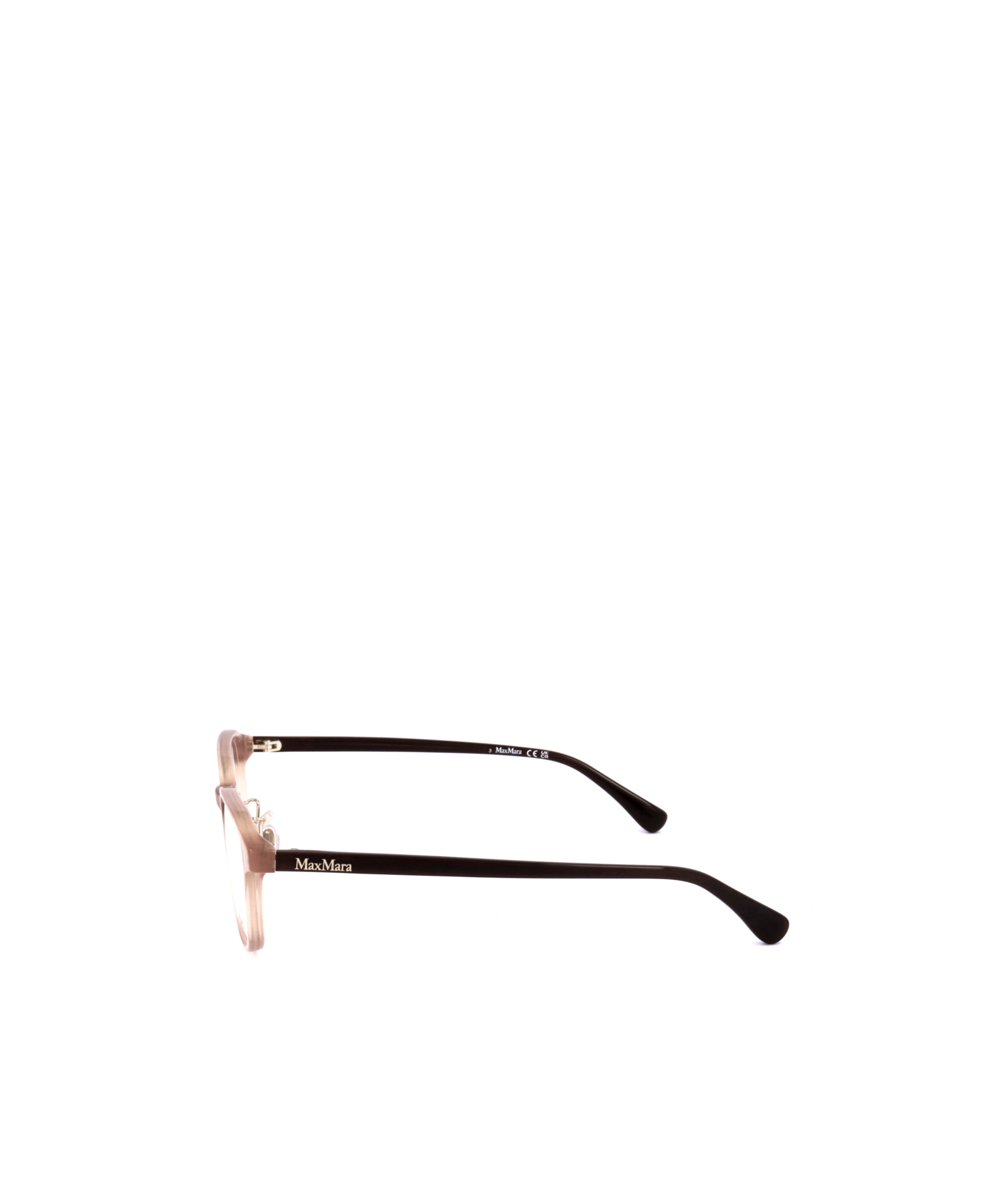 Shop Max Mara Rectangle Frame Glasses In White