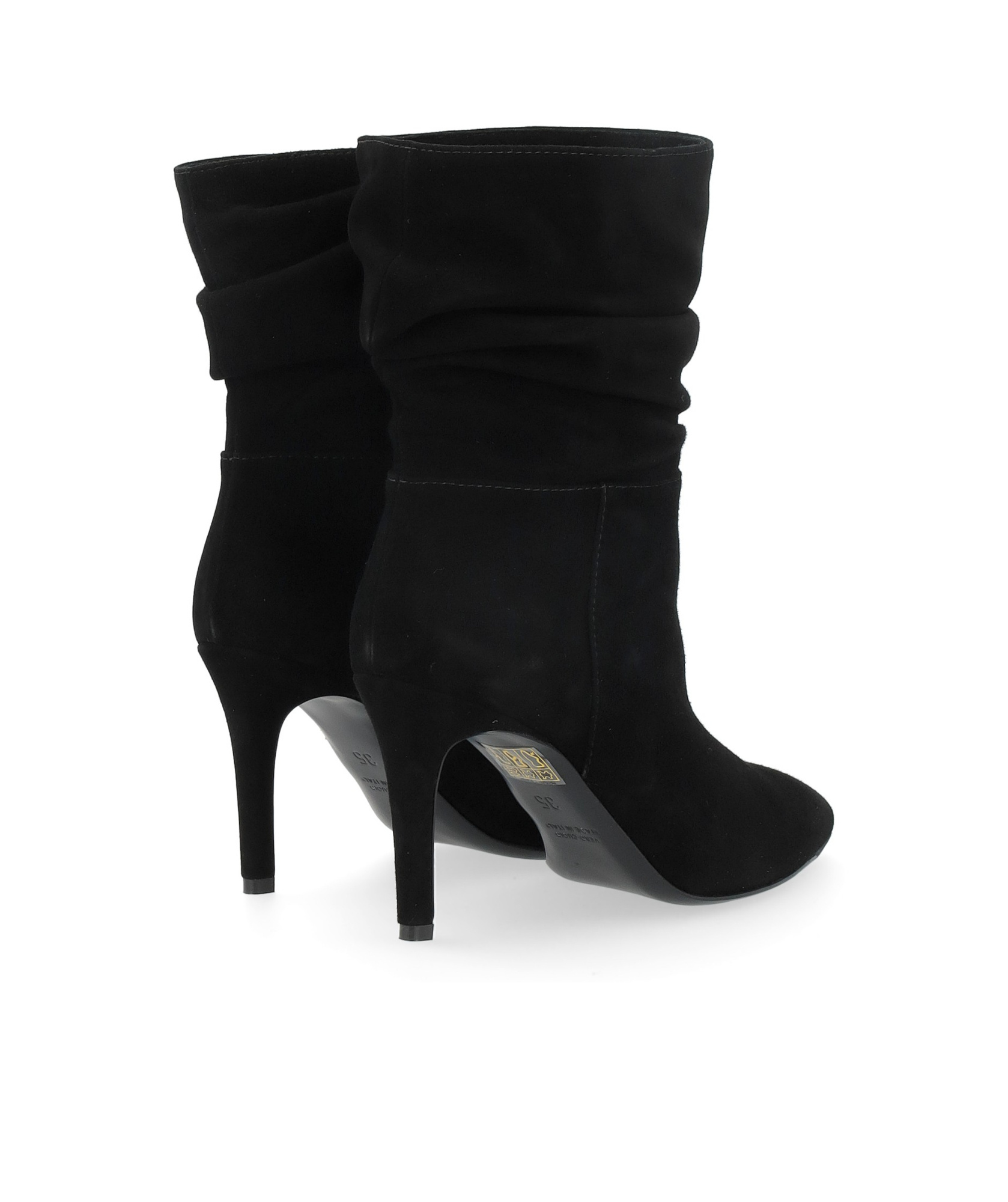 Shop Via Roma 15 High-heeled Ankle Boots In Black