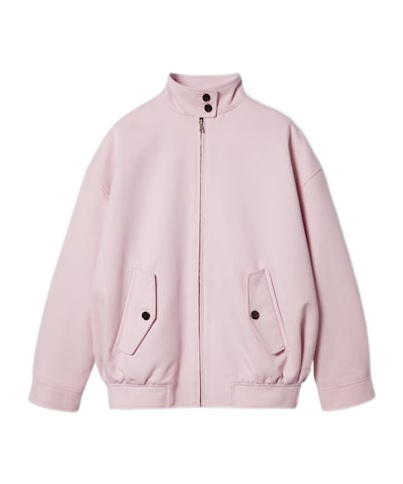 Shop Gucci Cotton Canvas Delavé Bomber Jacket In Light Pink