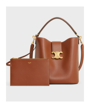 Celine Adjustable Shoulder Strap Shoulder Bag In Brown