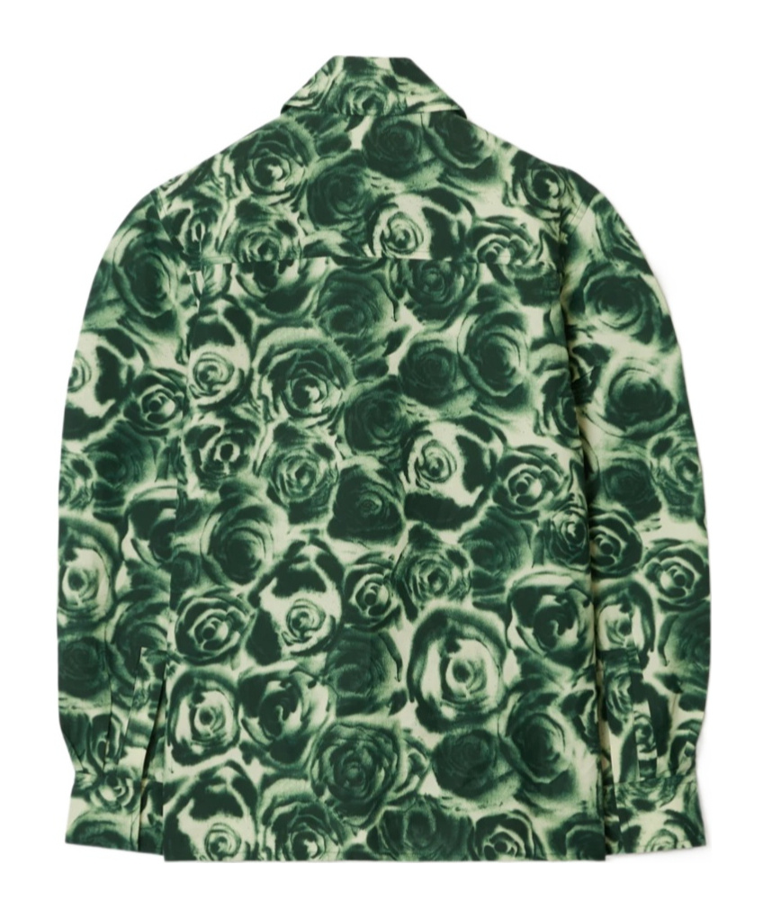 Burberry Floral Pattern Long-sleeved Shirt In Green