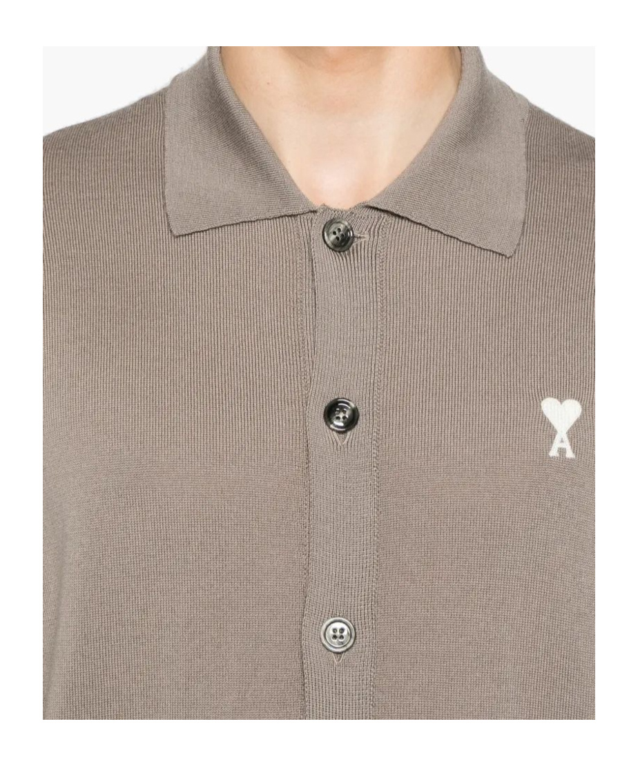 Ami Alexandre Mattiussi Long-sleeved Sweater In Brown