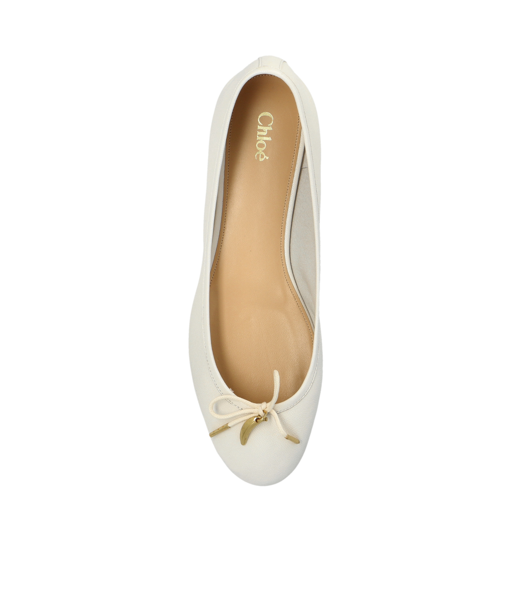 Chloé Iris Bow-embellished Ballet Flats In White