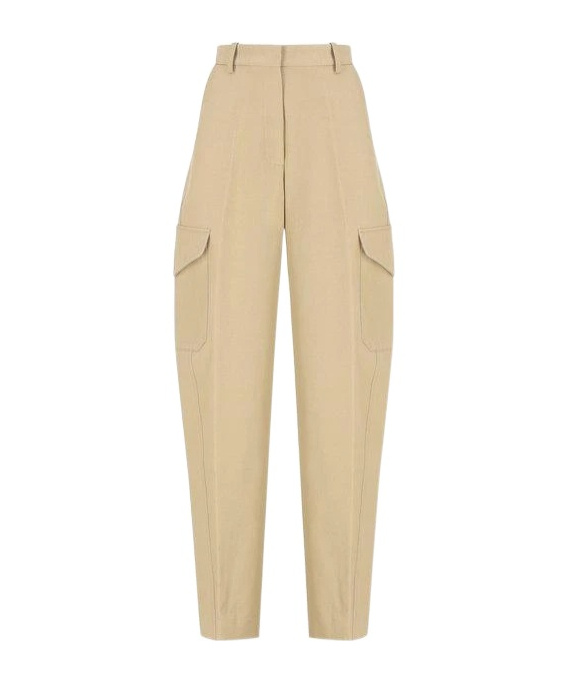 Givenchy Cotton And Wool Cocoon Trousers With Pockets Clothing In Neutral