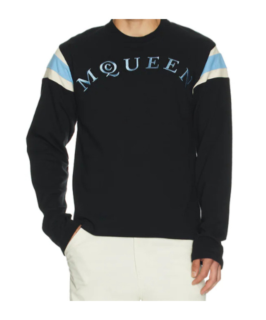 Alexander Mcqueen Long-sleeved Sweatshirt In Black