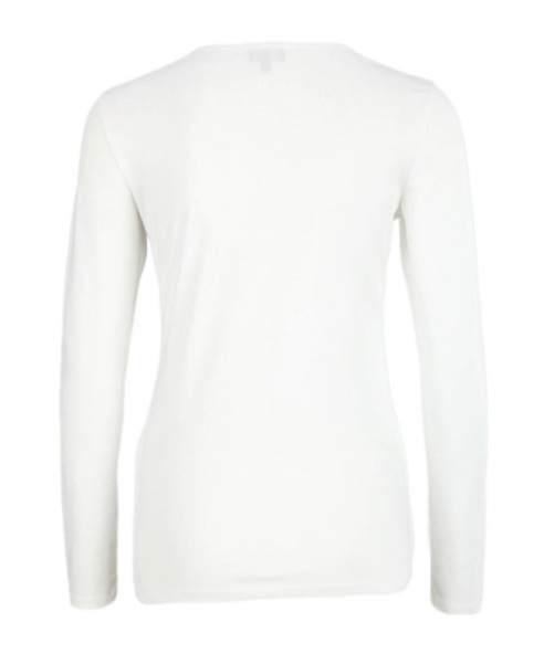 Armani Jeans Round Collar And Long-sleeved T-shirt In White