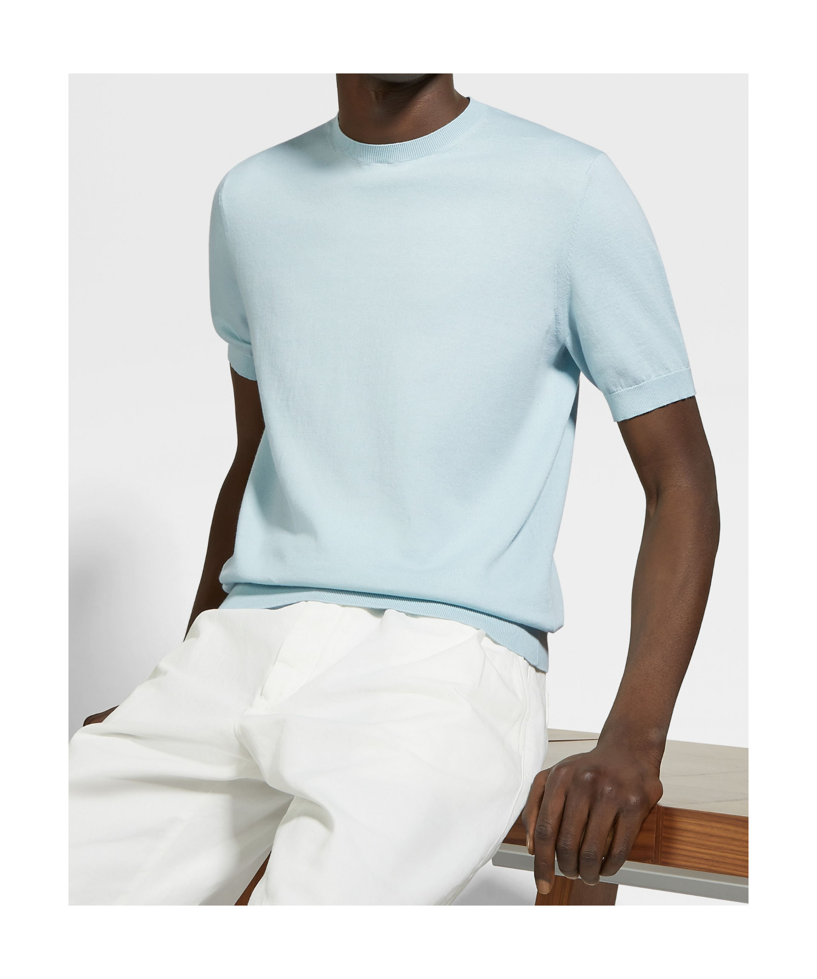 Shop Zegna Cotton T-shirt In Blue