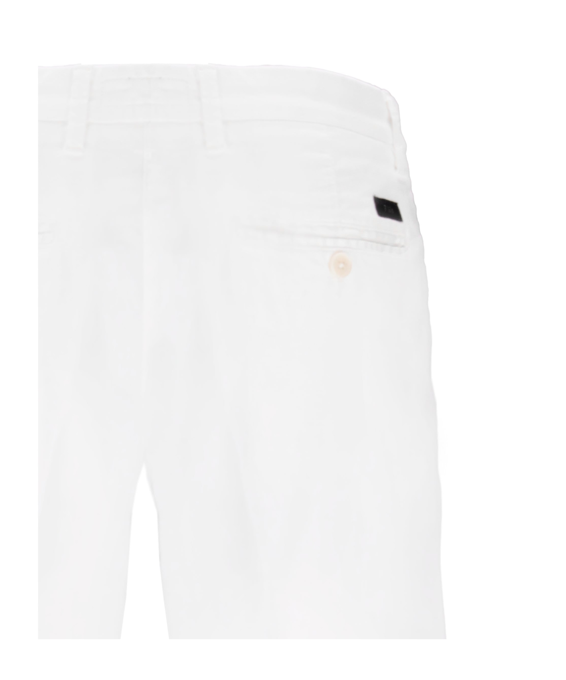 Fay Plain Stretched Bermuda Shorts In White