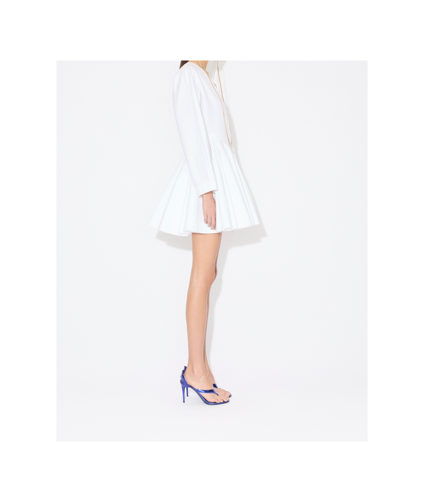 ALAÏA POPLIN MINI DRESS