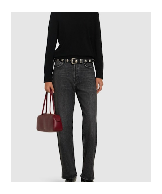 AGOLDE DENIM TROUSERS WITH BELT LOOPS