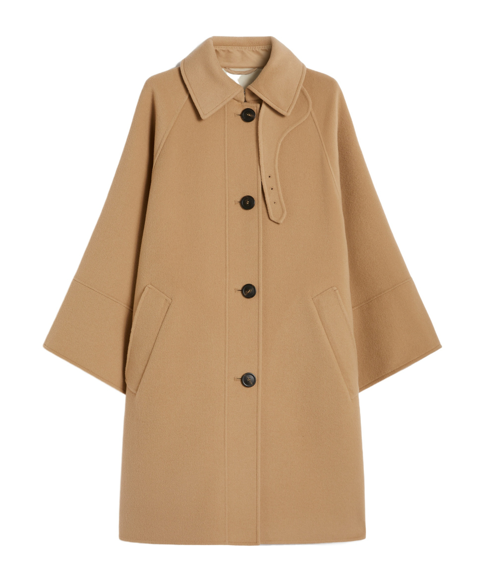 Weekend Max Mara Double Wool Drap Coat In Brown