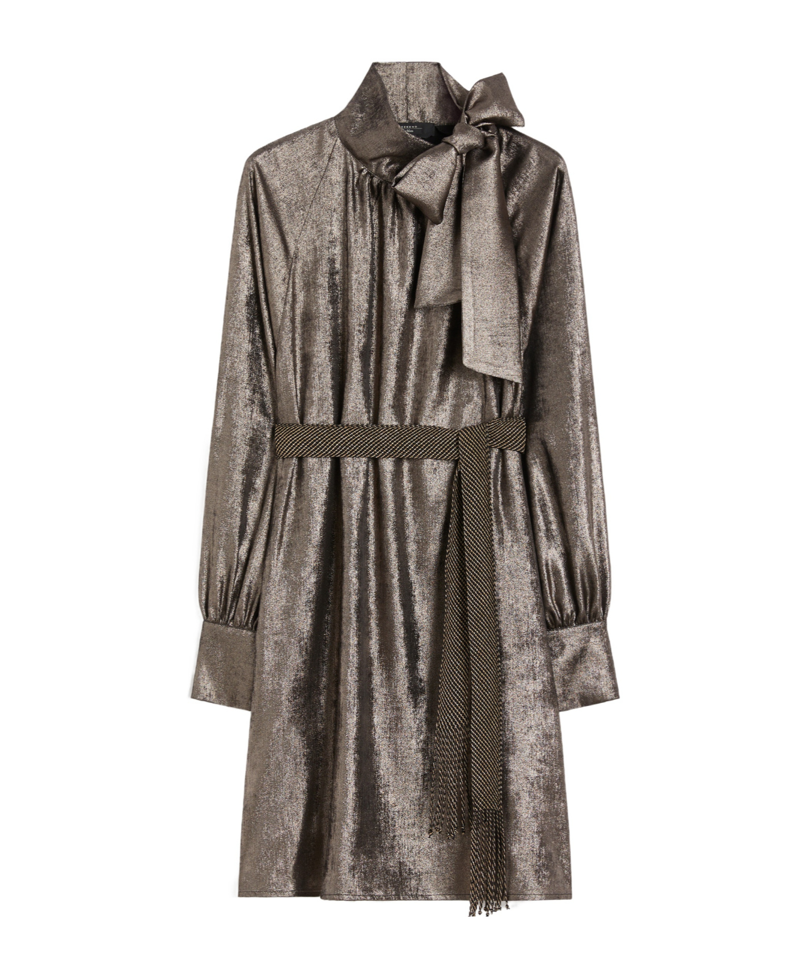 Weekend Max Mara Long-sleeved Dress In Brown