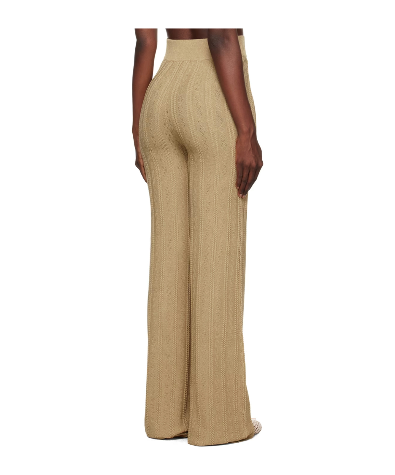 Remain Birger Christensen High-waist Elastic Casual Pants In Nude
