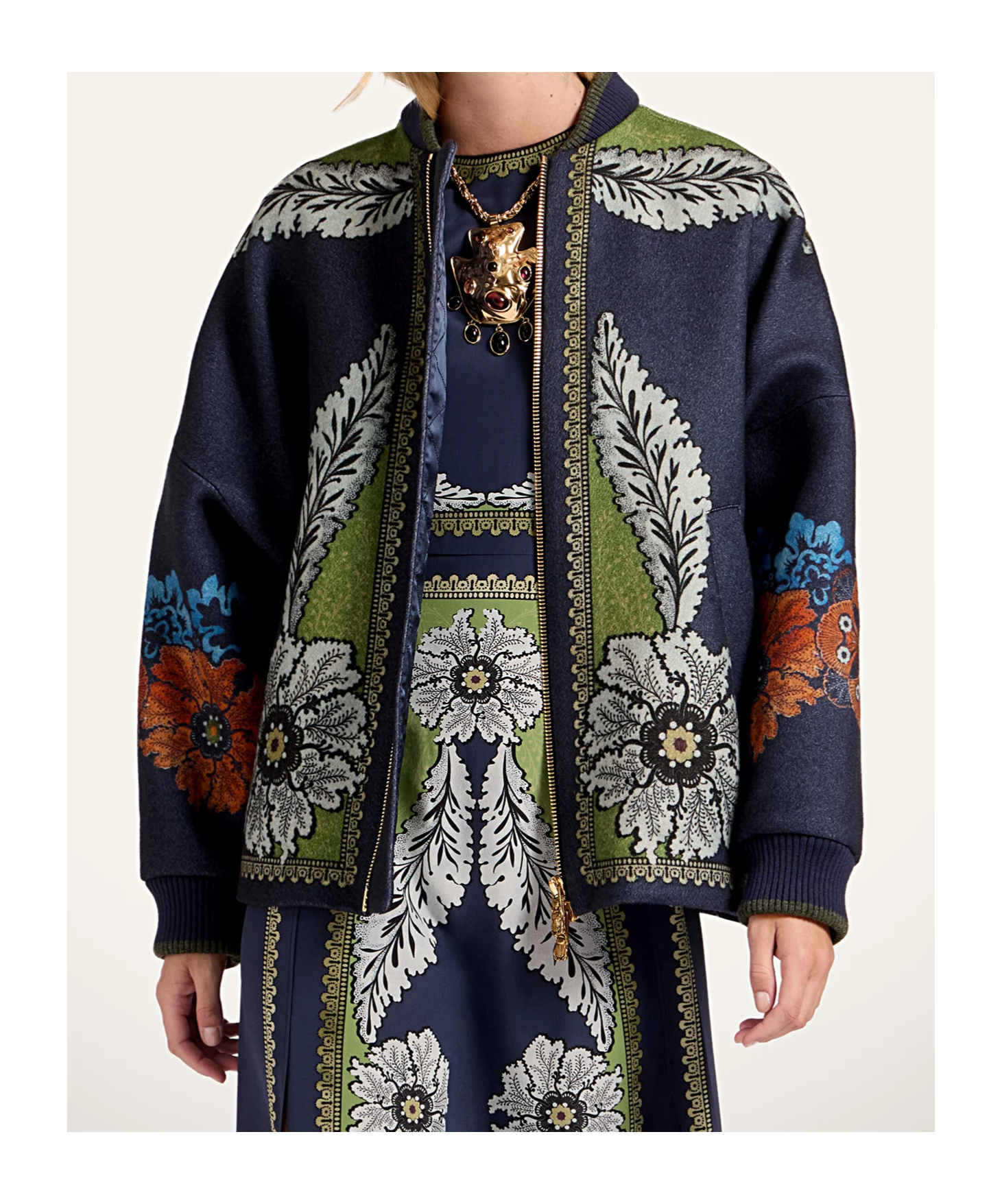 La Doublej Brooklyn Bomber Jacket In Multi