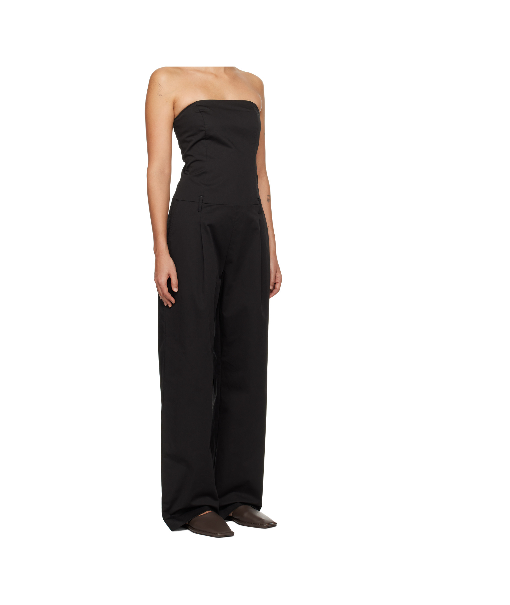 St Agni Deconstructed Tailored Jumpsuit In Black