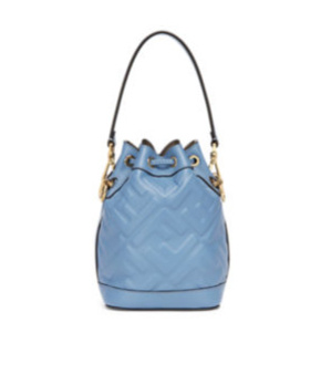 Fendi Mon Tresor Mini Leather Bucket Bag In Blue