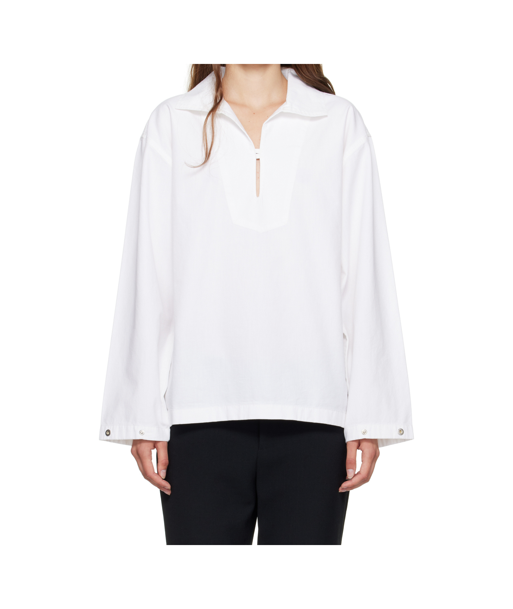 Victoria Beckham Cotton Blouse In White