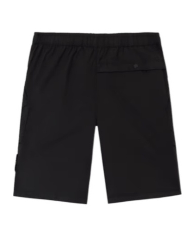 Stone Island Elastic Waist Shorts In Black