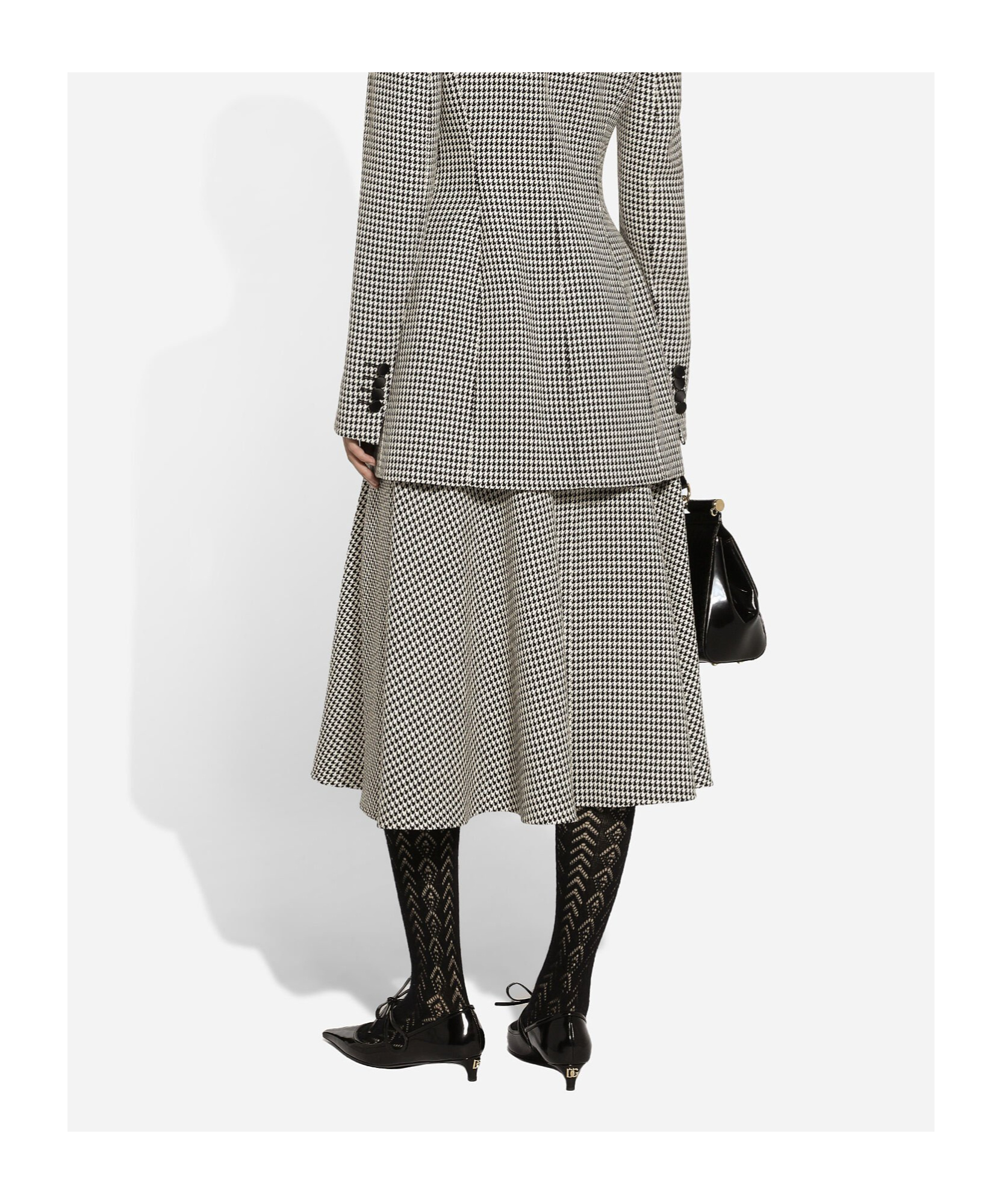Dolce & Gabbana Tartan Check Skirt In Gray