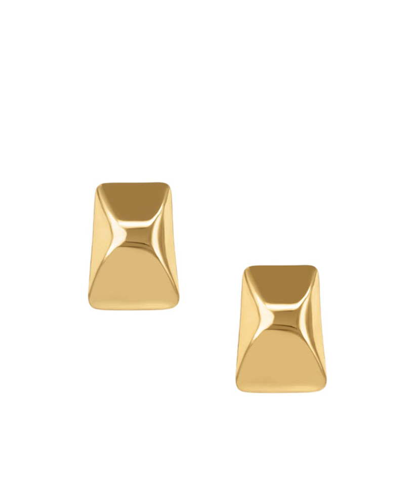 Anine Bing Curved Rectangle Earrings In Gold In Yellow