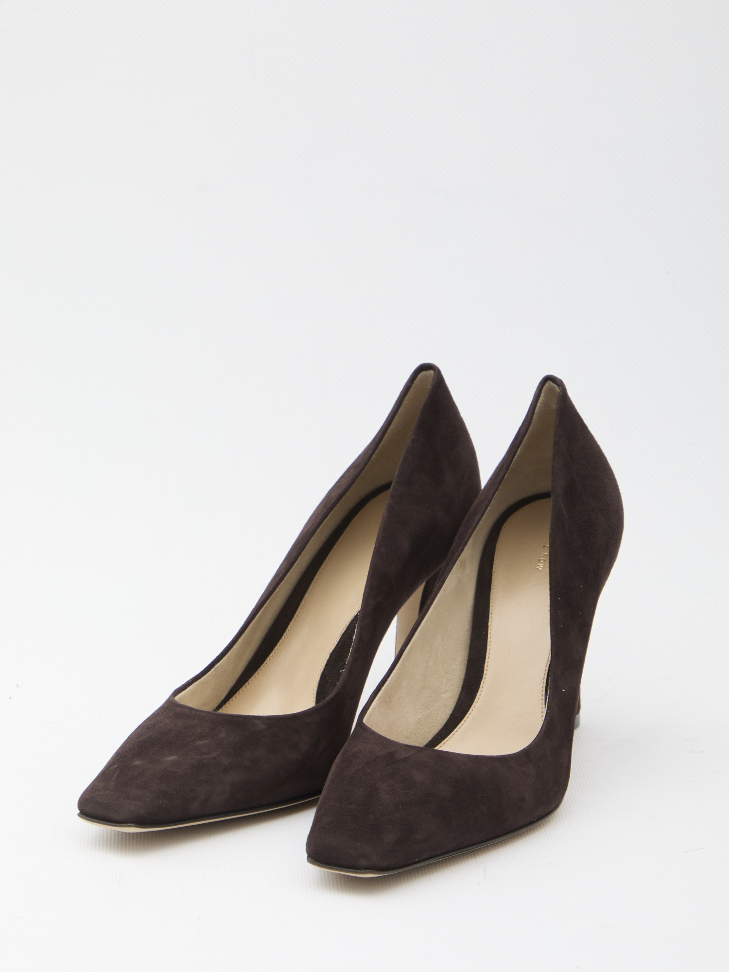 The Row Suede Pumps Carla 80 Heel Height 8 Cm In Brown
