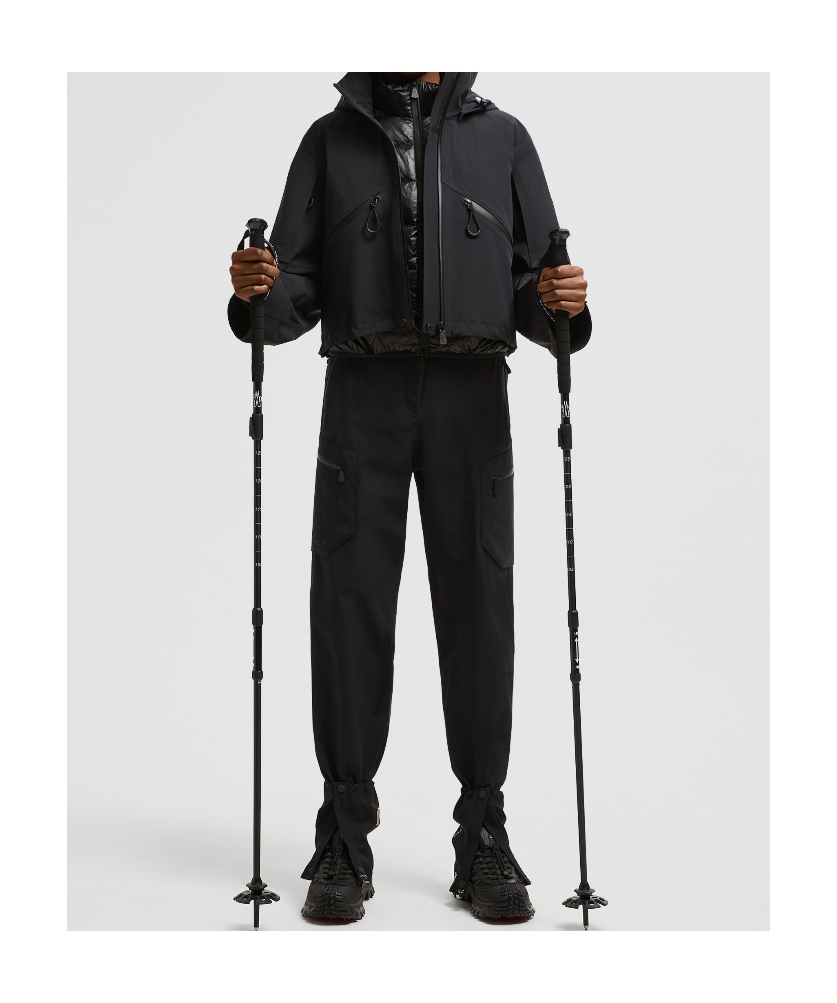 Moncler Womens Black Kibira Hooded Stretch-woven Jacket