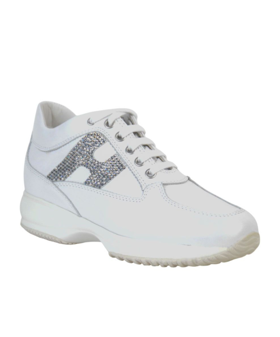 Hogan Round Toe Sneakers In White