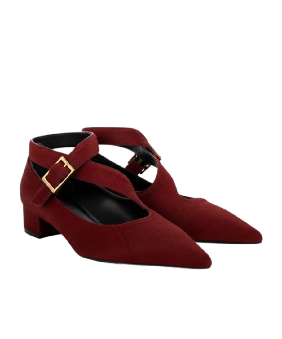 Khaite Buckle High Heels In Red
