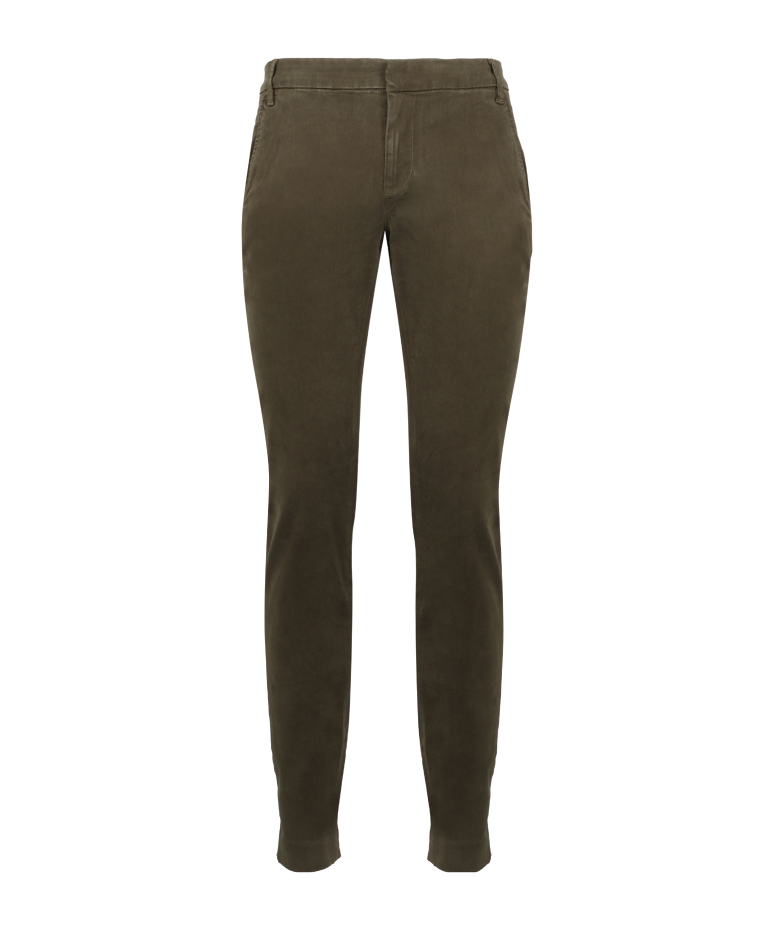 Frame Straight-leg Slim-cut Chino Trousers In Brown