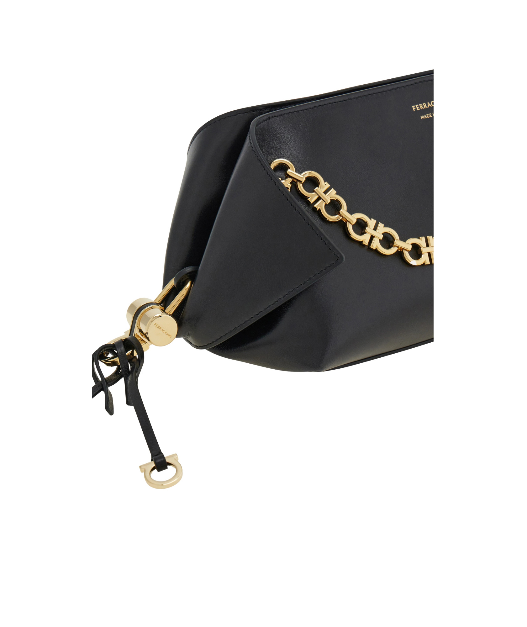 Ferragamo Folded Shoulder Bag In Black