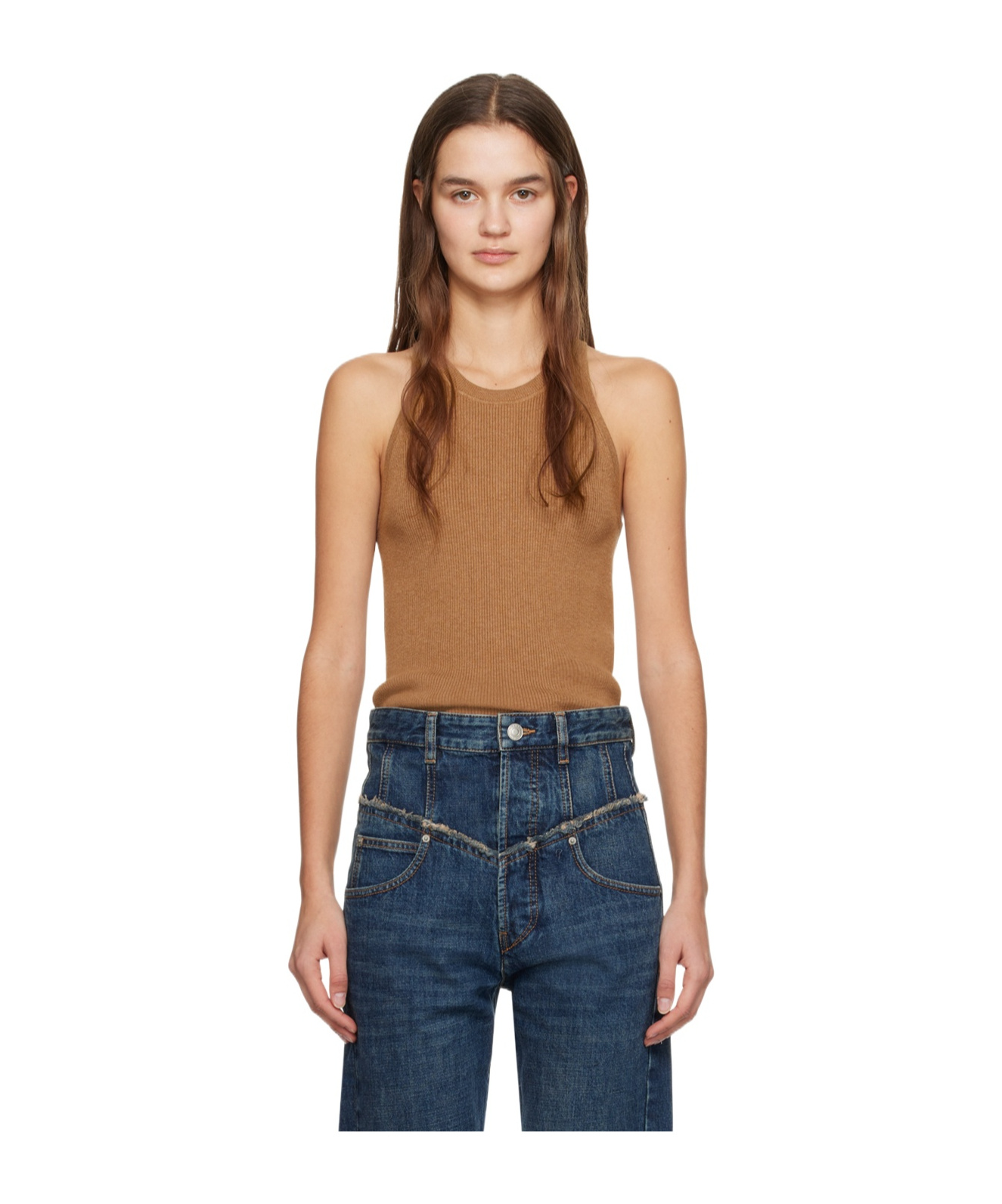 Isabel Marant Tan Merry Tank Top In Brown