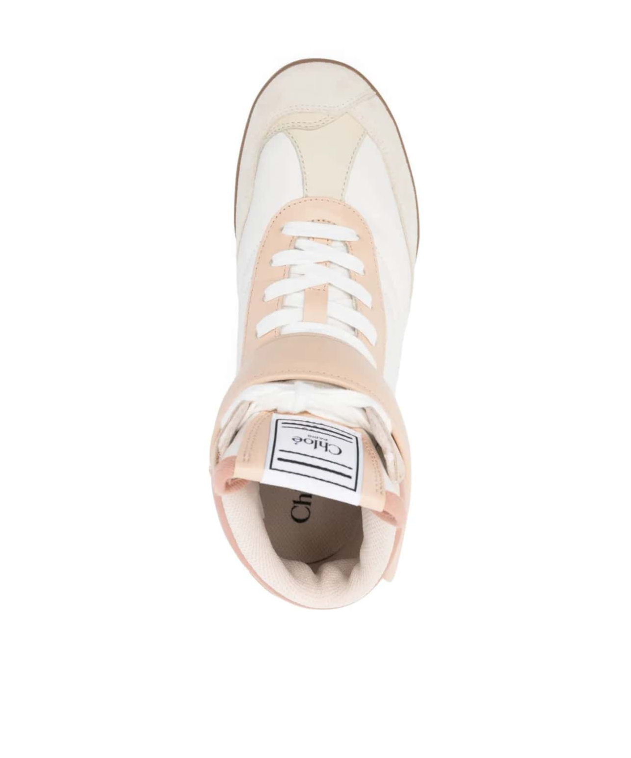 Chloé Kick Low Leather Lace-up Sneakers In White