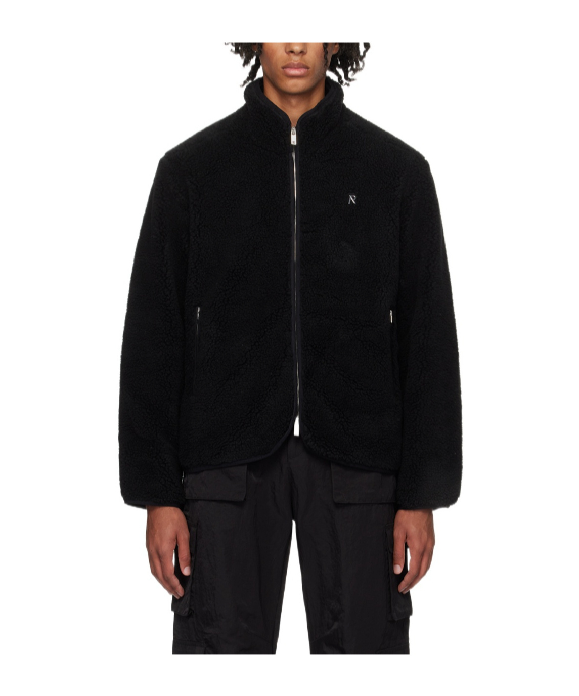 Represent Long-sleeved Zippered Casual Jacket In Black