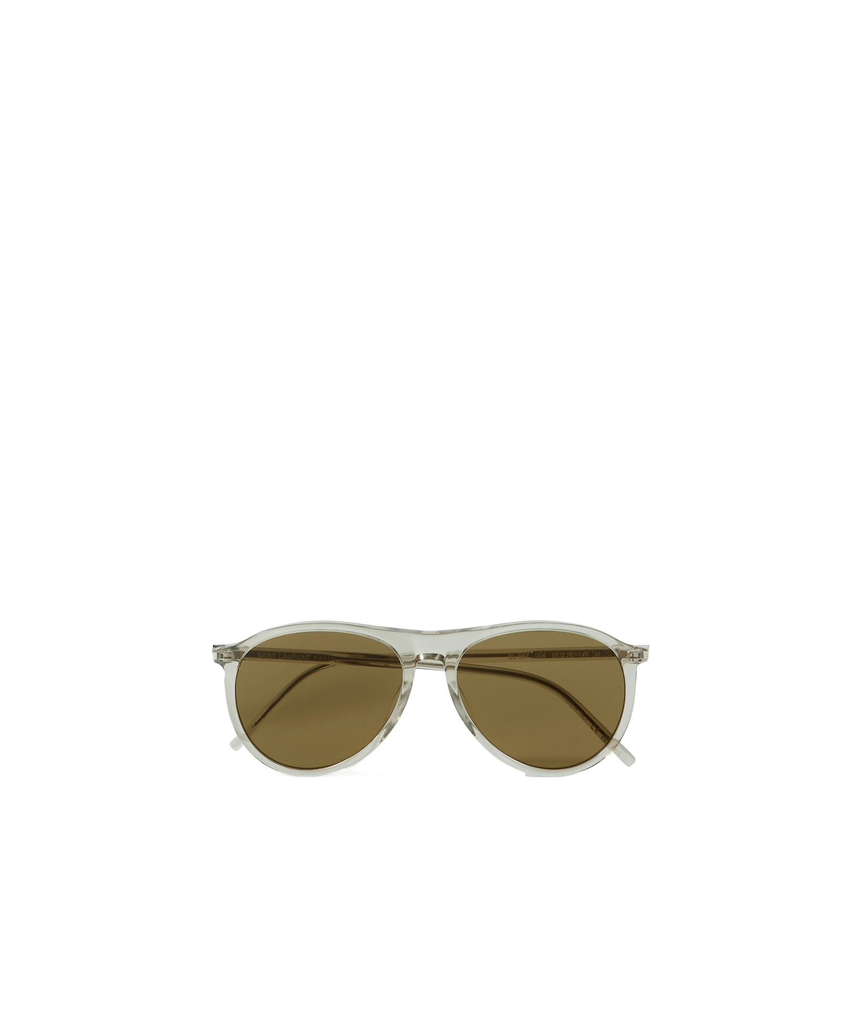Saint Laurent Eyewear Aviator Sunglasses In Green