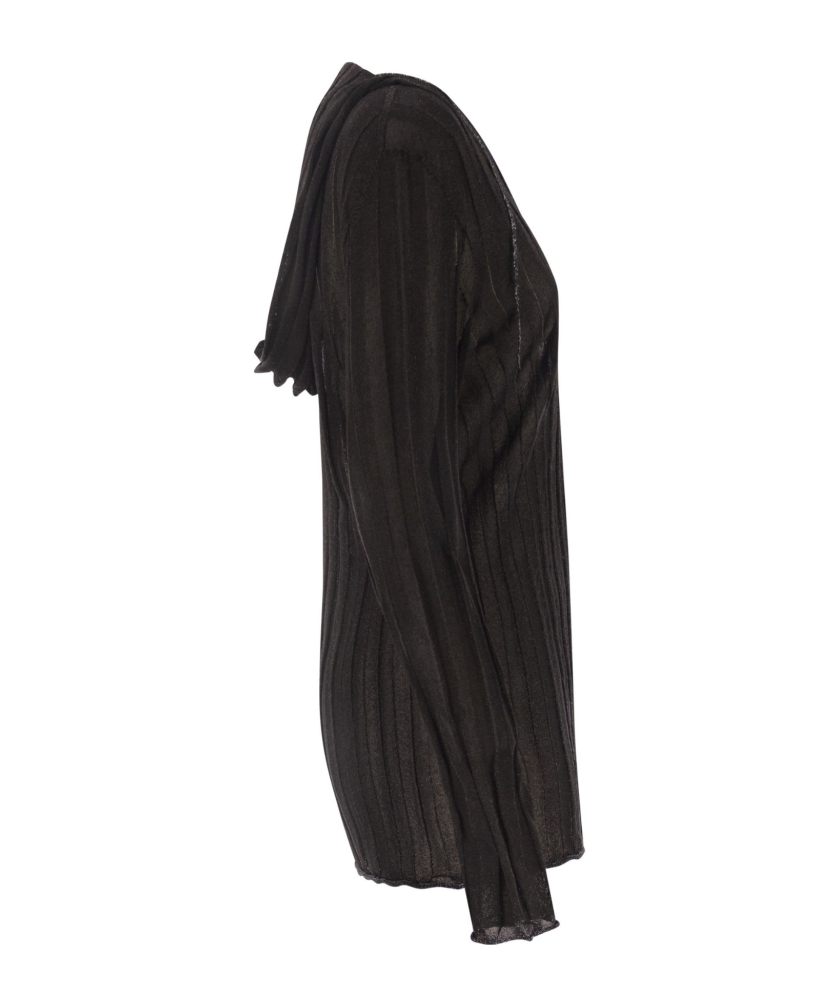 Fabiana Filippi Lurex Hooded Jumper In Brown