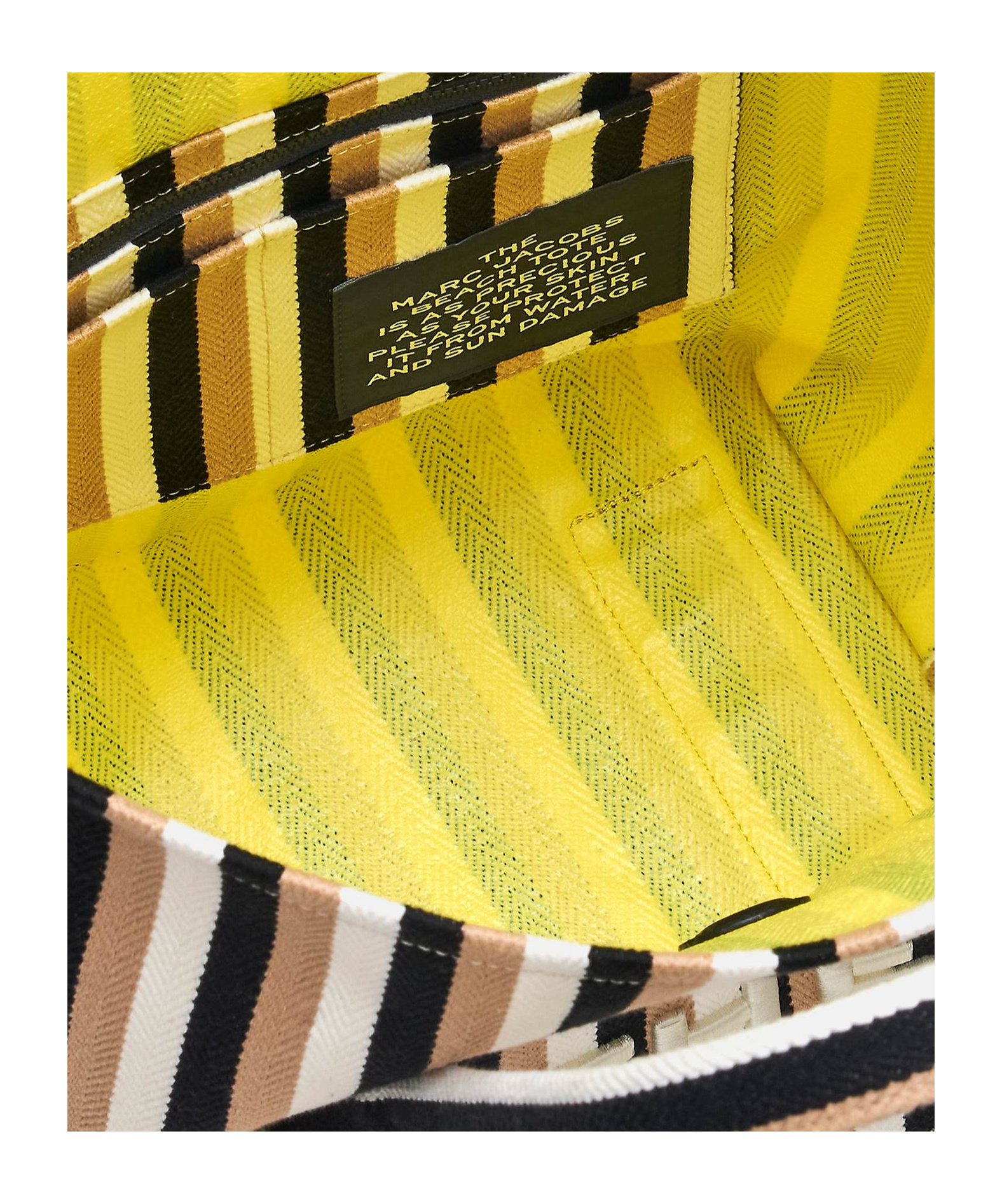 Marc Jacobs Striped Tote Bag In Nude