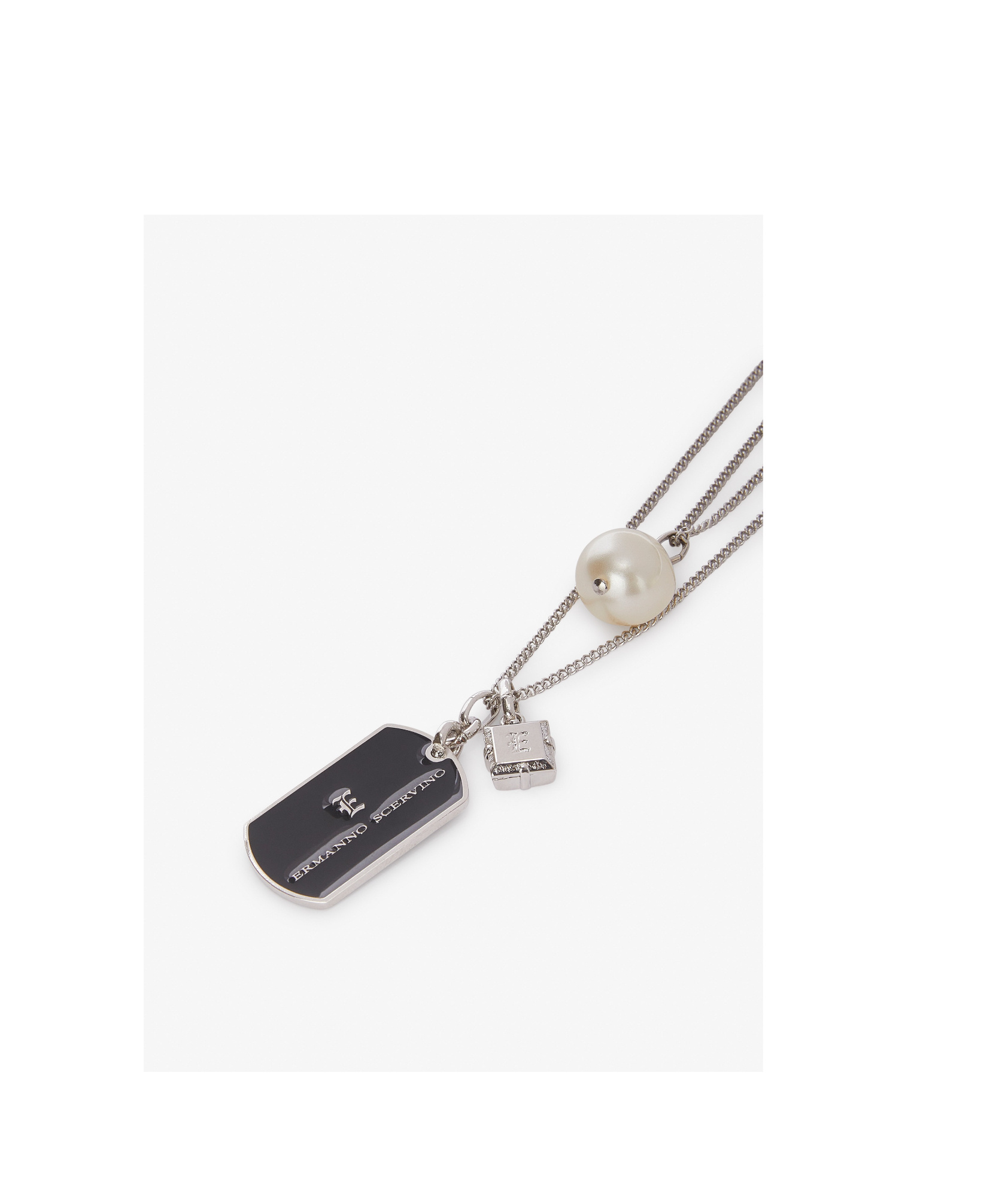 Ermanno Scervino Pendant Necklace In Gray