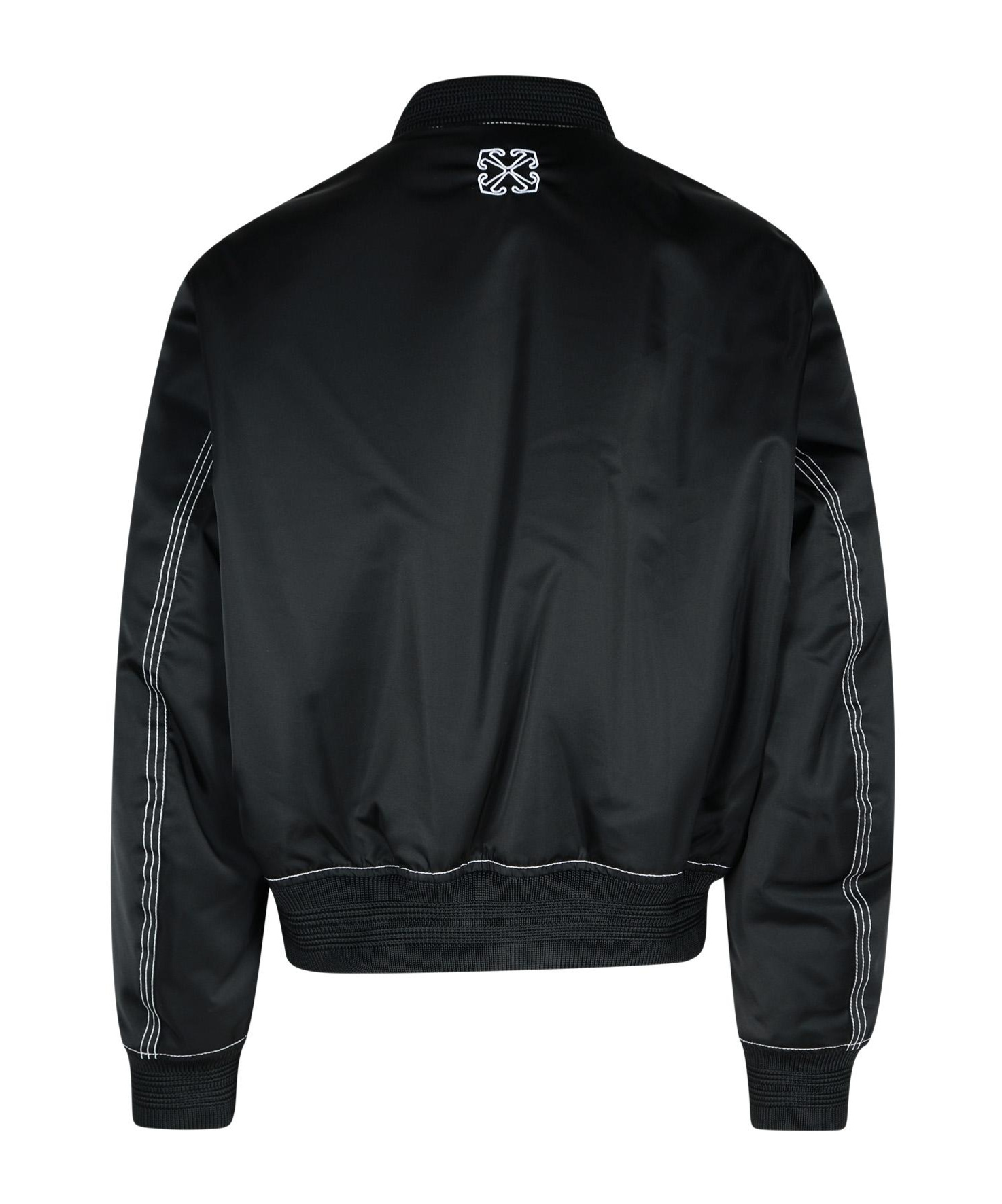 Off-white Embroidered-logo Bomber Jacket In Black