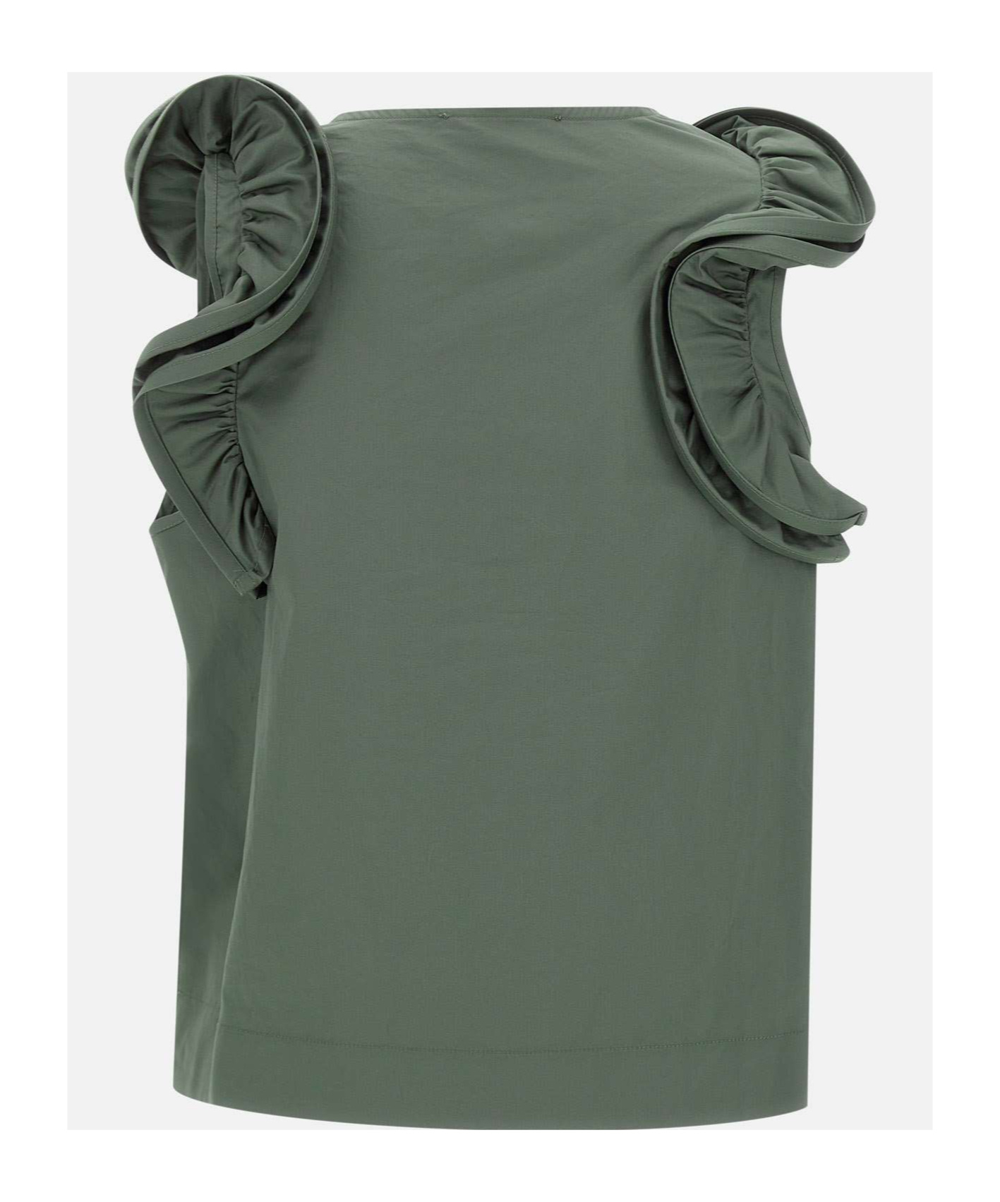 Kaos Ruffled Blouse In Green