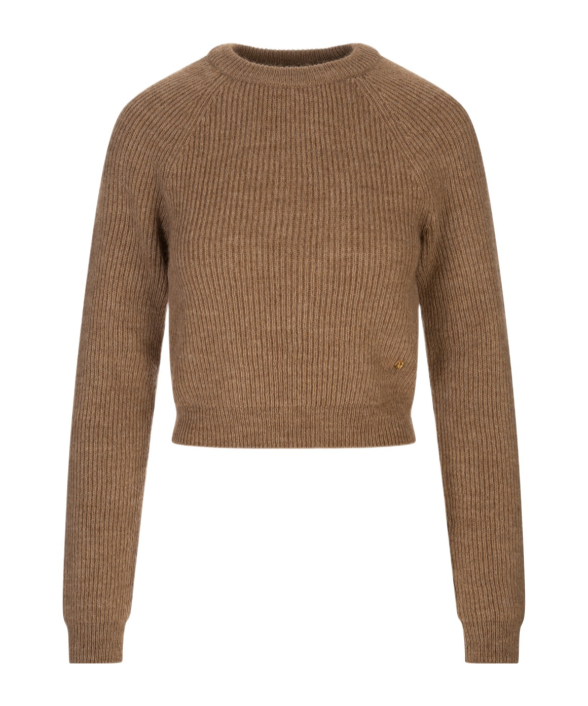 Moschino Couture Cropped Shirt In Brown