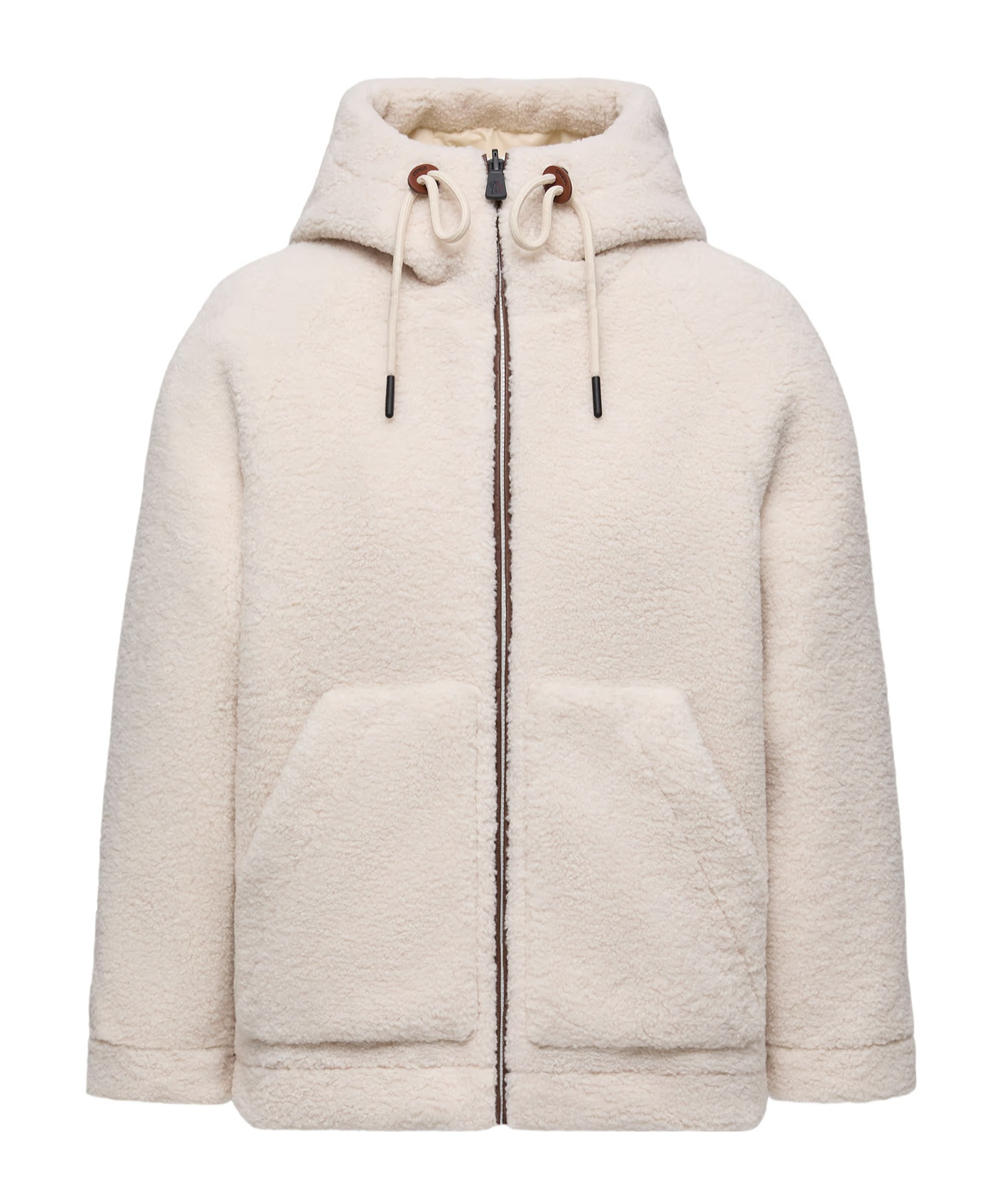 Moncler Yushan Reversible Teddy Short Padded Jacket In White