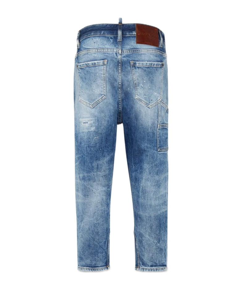 Dsquared2 Distressed-effect Tapered Jeans In Blue