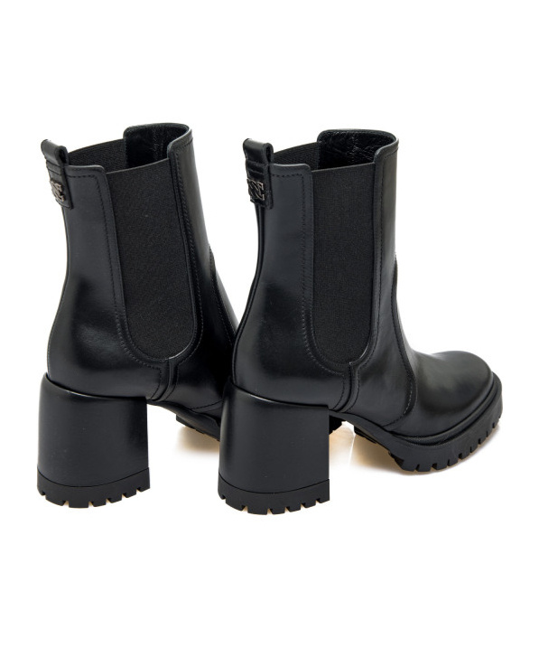 Casadei Nancy 75mm Block-heel Leather Boots In Black