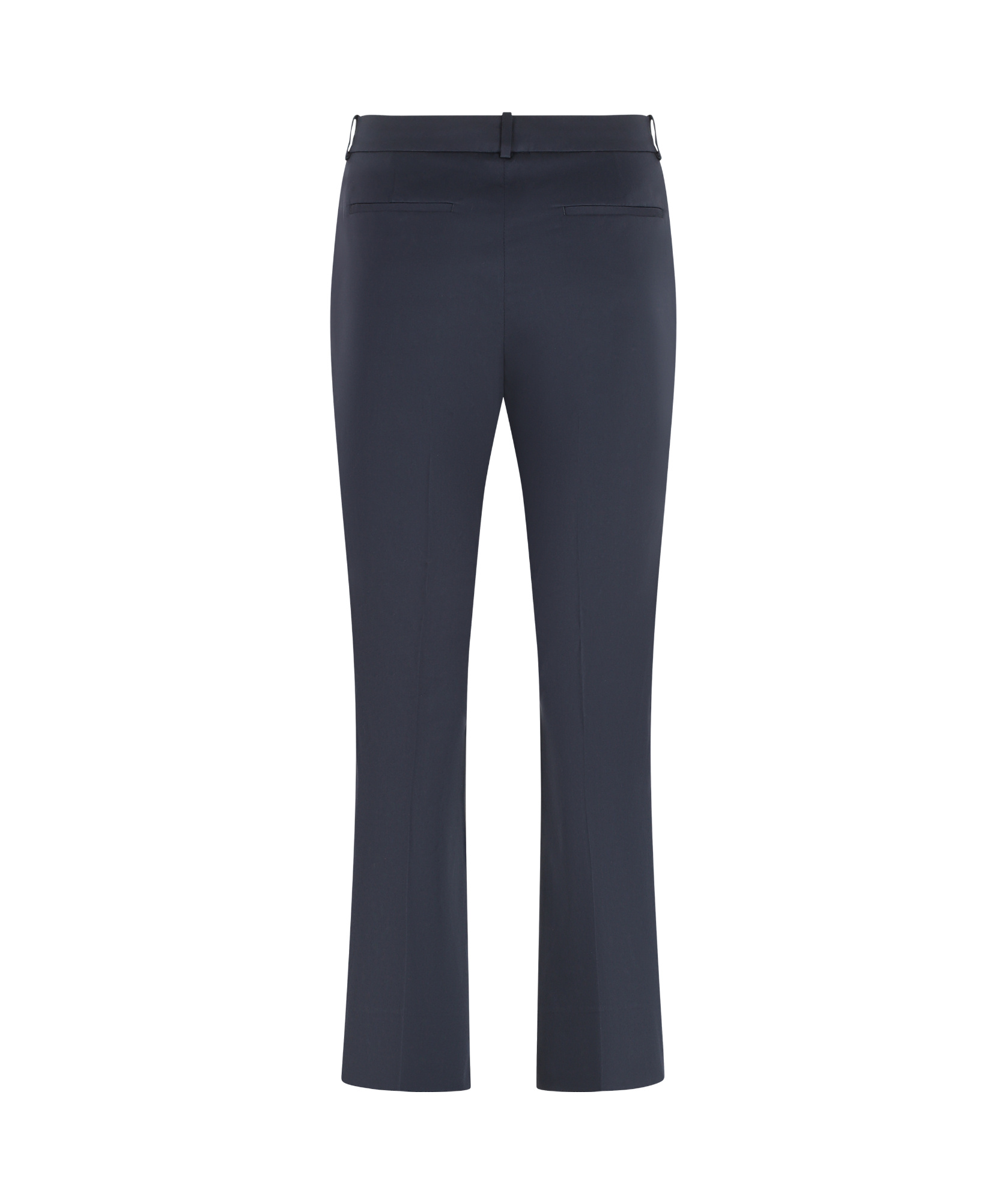 Peserico Navy Blue Cotton Blend Trousers In Black
