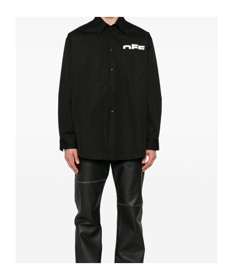 Off-white Long-sleeved Shirt In Black