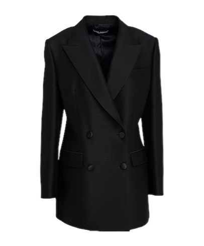 Dolce & Gabbana Double-breasted Blazer In Black