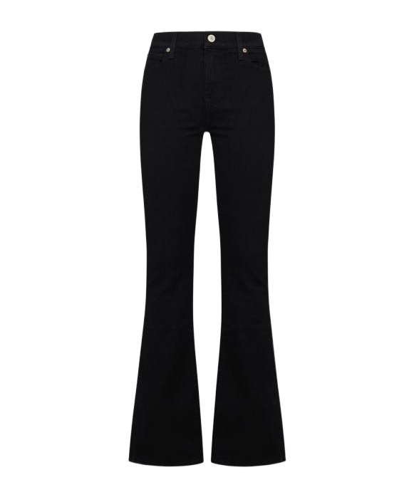 Shop 7 For All Mankind Ali High-rise Flared Jeans In Black