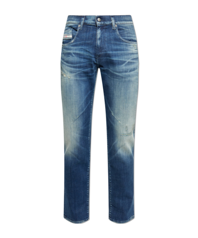 Diesel Drawstring Denim Trousers In Blue