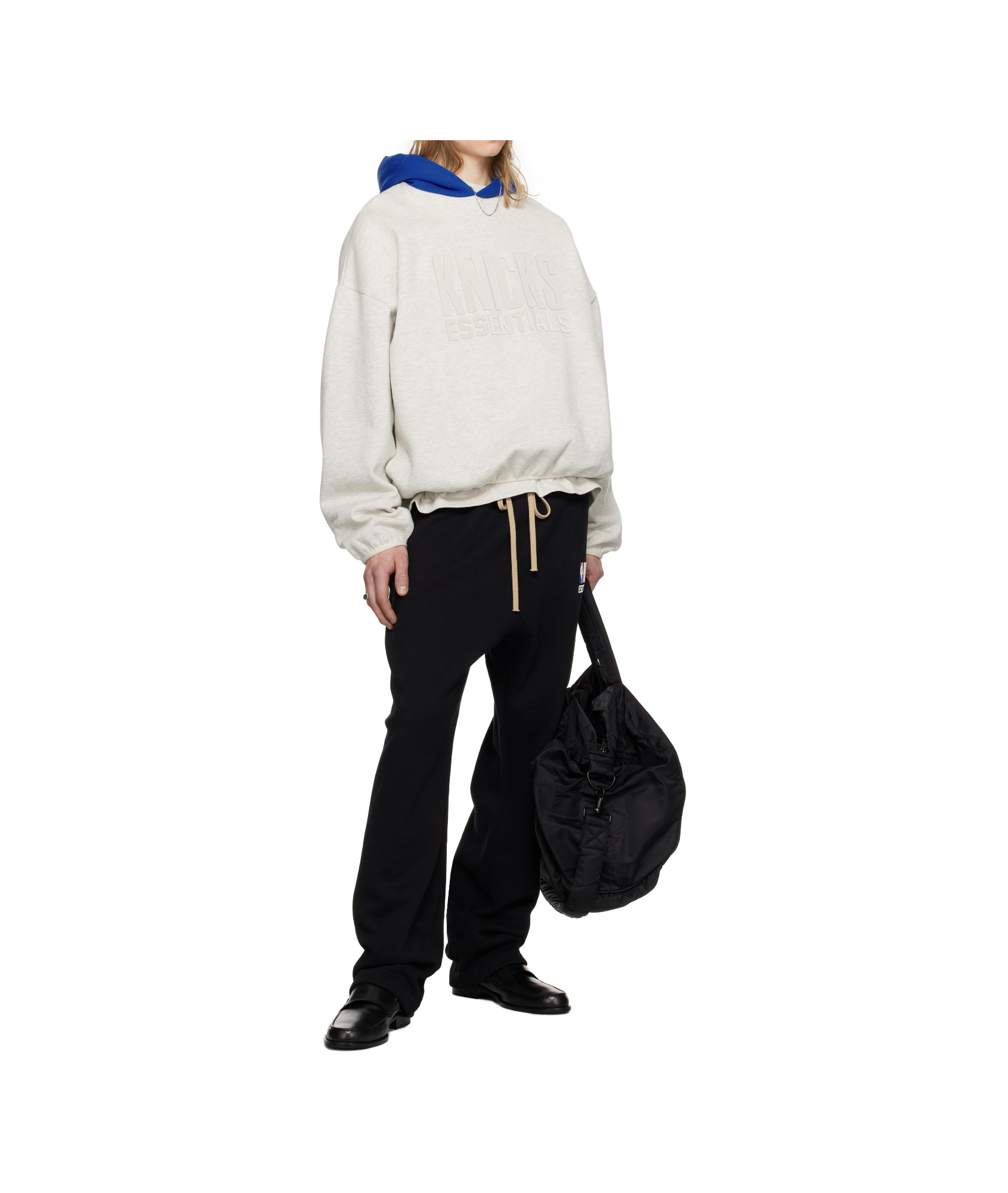 Essentials X Nba 'black' Relaxed Track Pants In Black