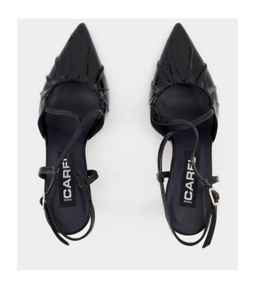 Shop Carel Paris Pointed High-heeled Sandals In Black